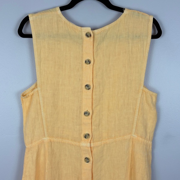 Indi & Cold Linen Beach Sleeveless Button Back Midi Dress XL Mandarina Coastal - Picture 15 of 16